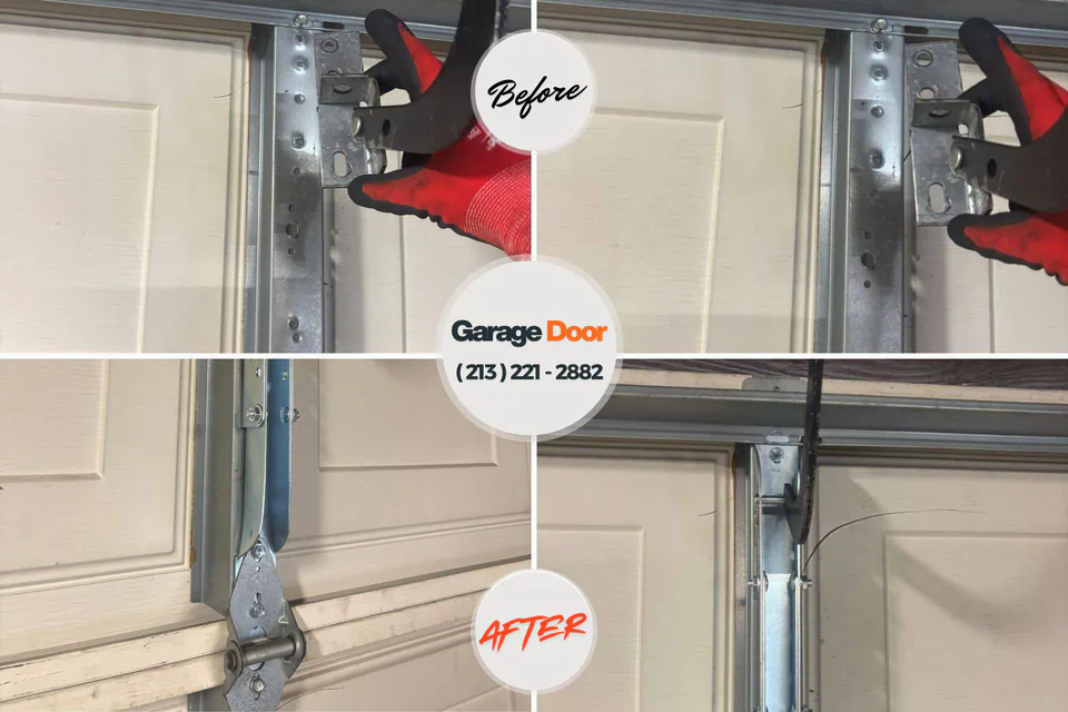 Before and after: garage door repair Cape Coral, FL